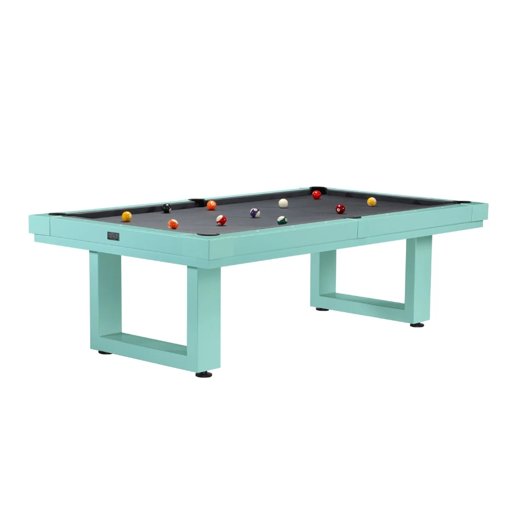 American Heritage Lanai Outdoor Pool Table In Seafoam Teal - Image 3