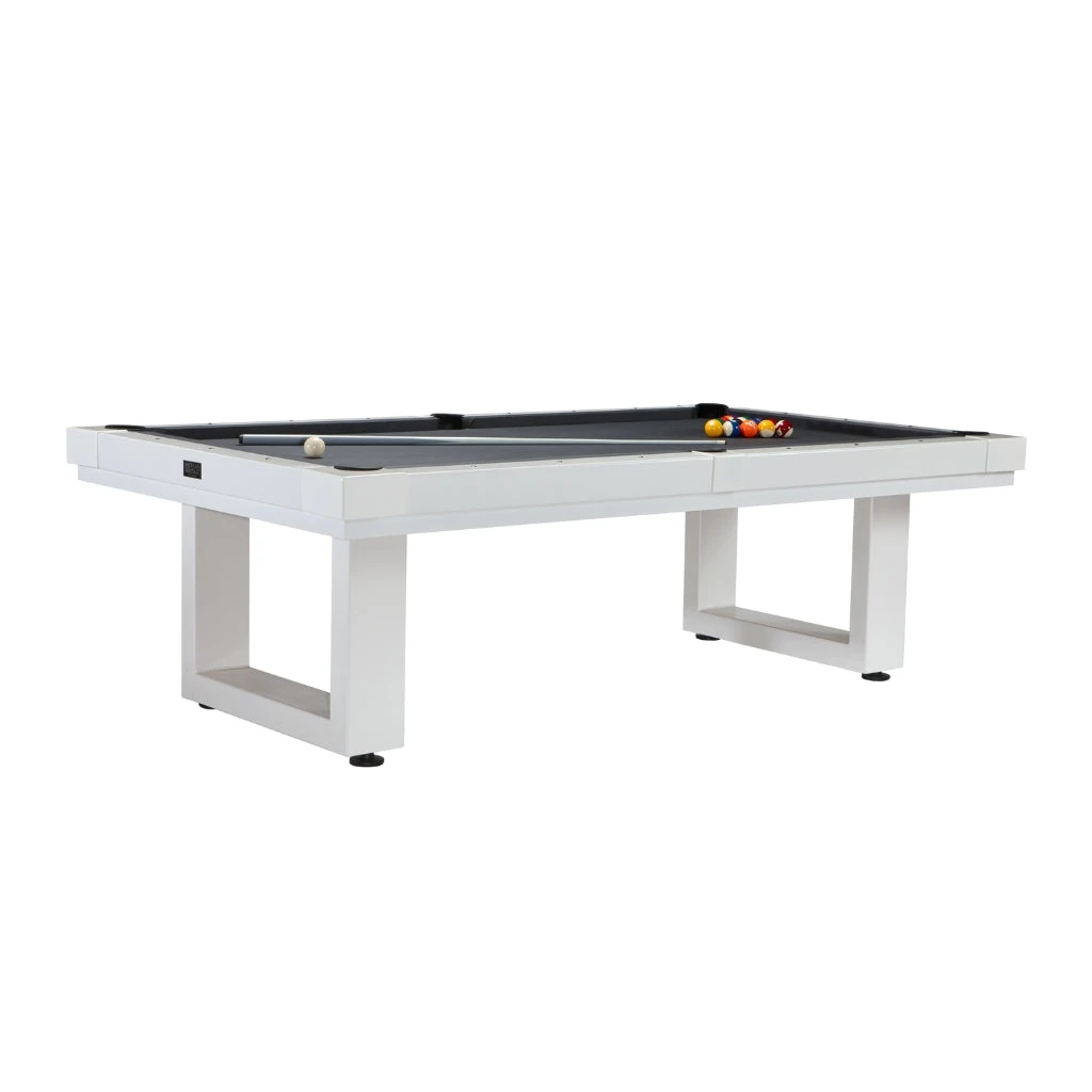 American Heritage Lanai Outdoor Pool Table In Pearl White - Image 2