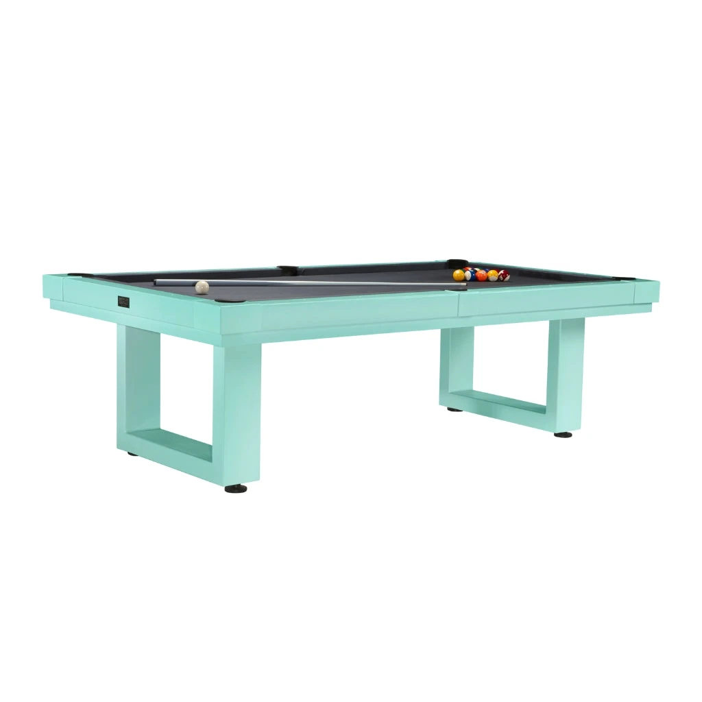American Heritage Lanai Outdoor Pool Table In Seafoam Teal - Image 2