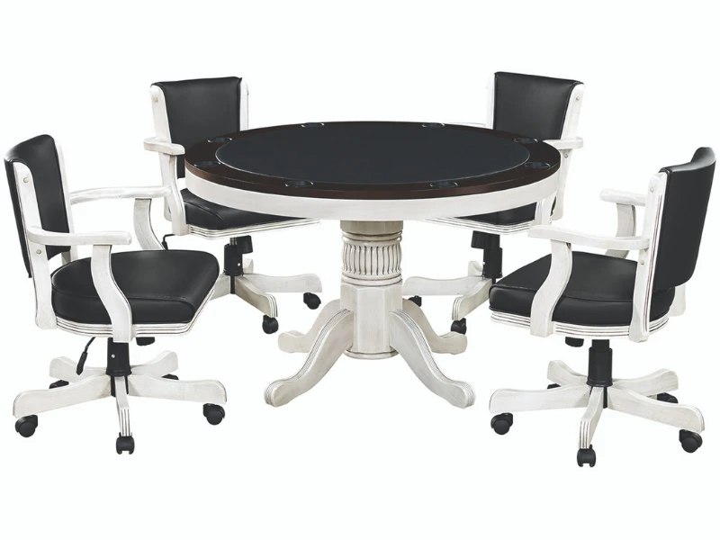 RAM Game Room 48" Game Table Set With 4 Swivel Game Chairs 11 RAM Game Room 48" Game Table Set With 4 Swivel Game Chairs - Image 9