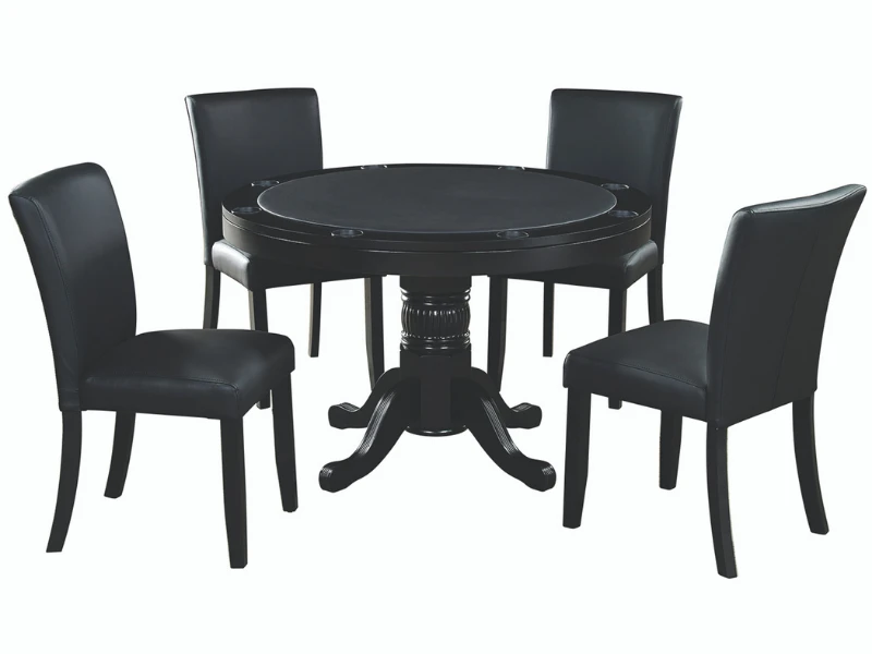 RAM Game Room 48" Game Table Set With 4 Game/Dining Chairs