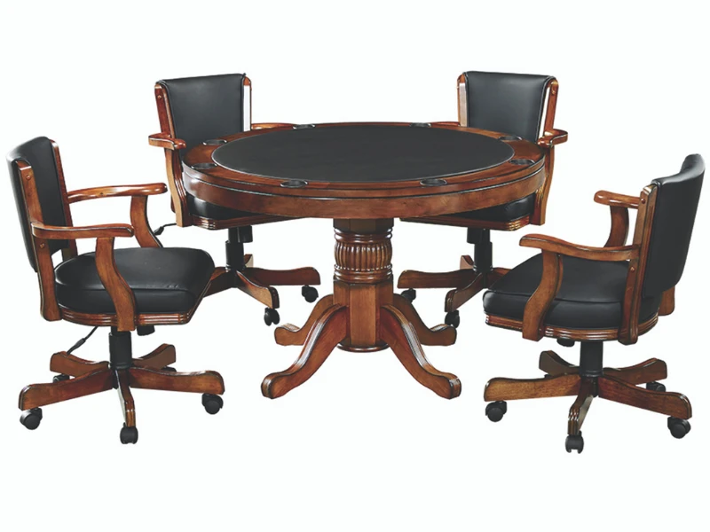 RAM Game Room 48" Game Table Set With 4 Swivel Game Chairs 7 RAM Game Room 48" Game Table Set With 4 Swivel Game Chairs - Image 5