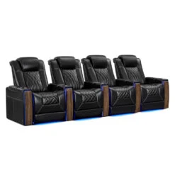 Valencia Tuscany Executive Heat & Massage Home Theater Seating -Game Series Store Valencia Tuscany Executive Heat Massage Home Theater Seating Row 4