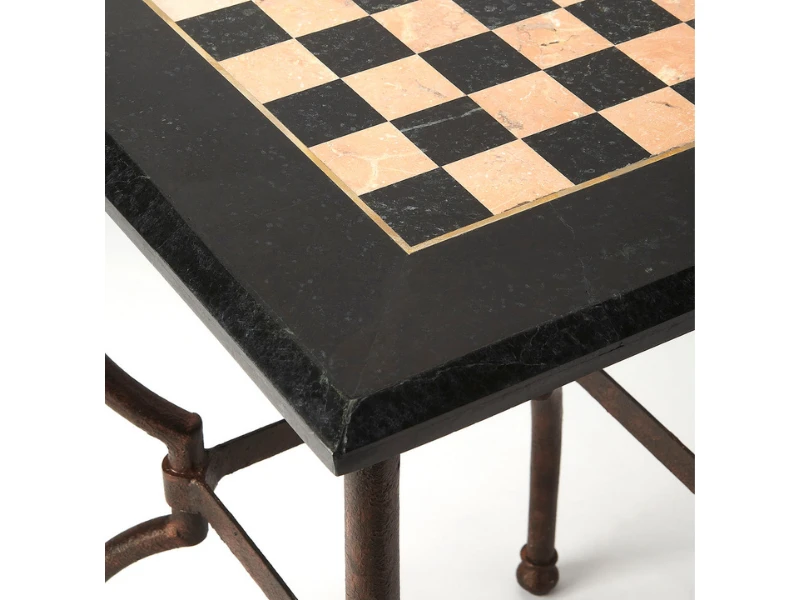 Butler Specialty Company Frankie Fossil Stone Game Table 4 Butler Specialty Company Frankie Fossil Stone Game Table - Image 2