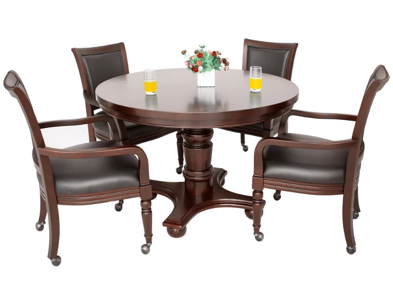 Hathaway Bridgeport 48-in Poker Table And Dining Top With 4 Arm Chairs 4 Hathaway Bridgeport 48-in Poker Table And Dining Top With 4 Arm Chairs - Image 2