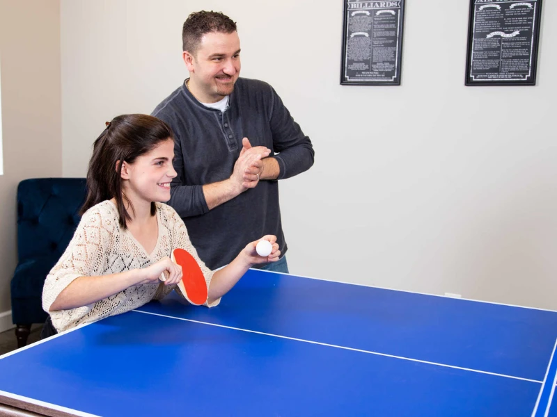 Hathaway Driftwood 7-ft Air Hockey Table Combo Set With Benches 7 Hathaway Driftwood 7-ft Air Hockey Table Combo Set With Benches - Image 5
