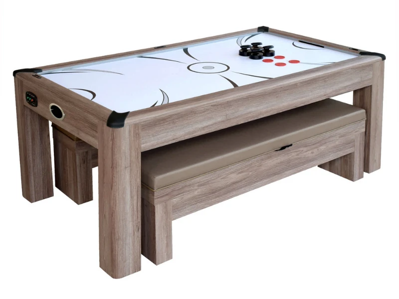 Hathaway Driftwood 7-ft Air Hockey Table Combo Set With Benches 4 Hathaway Driftwood 7-ft Air Hockey Table Combo Set With Benches - Image 2