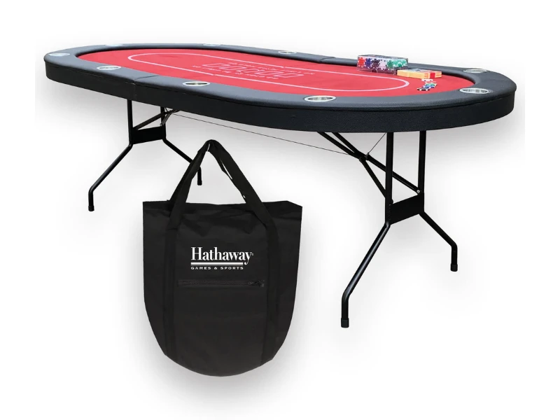 Hathaway Fourth Street 84" Texas Holdem Folding Table Set 3 Hathaway Fourth Street 84" Texas Holdem Folding Table Set