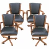 Hathaway Kingston 4 Arm Chairs -Game Series Store hathaway kingston 4 arm chairs oak finish