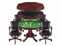 Hathaway Kingston 3-in-1 Poker Table With 4 Chairs