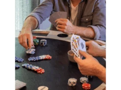 Hathaway Montecito Dining And Poker Table Set With 4 Chairs 18 Hathaway Montecito Dining And Poker Table Set With 4 Chairs -Game Series Store hathaway montecito 48 poker table and dining top with 4 arm chairs cup playfield