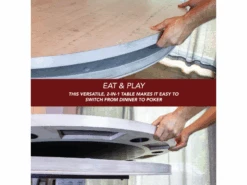 Hathaway Montecito Dining And Poker Table Set With 4 Chairs 16 Hathaway Montecito Dining And Poker Table Set With 4 Chairs -Game Series Store hathaway montecito 48 poker table and dining top with 4 arm chairs dining