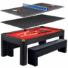 Hathaway Park Avenue 7-ft Pool Table Combo Set With Benches 1 Hathaway Park Avenue 7-ft Pool Table Combo Set With Benches -Game Series Store hathaway park avenue 7 foot pool table combo set with benches