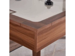 HB Home Mid-Century Modern Air Hockey Table -Game Series Store hb home mid century modern air hockey table corner