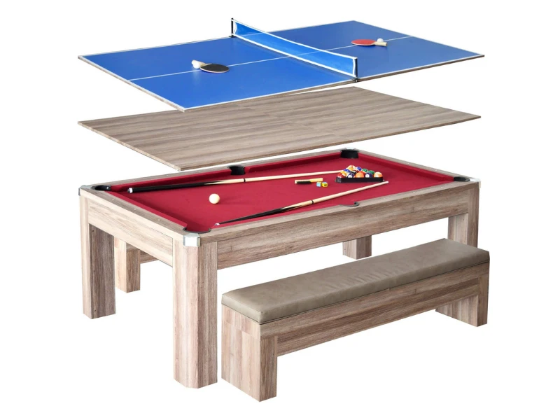 Hathaway Newport 7-ft Pool Table Combo Set With Benches 3 Hathaway Newport 7-ft Pool Table Combo Set With Benches